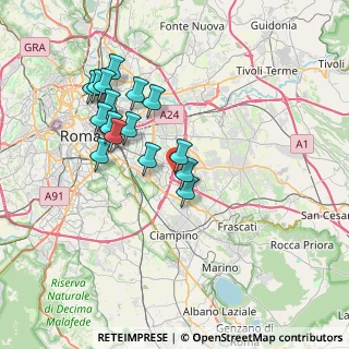 Mappa Via del Fosso di Santa Maura, 00133 Roma RM, Italia (7.23063)