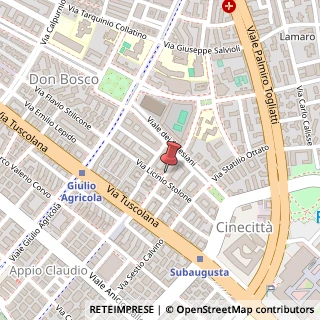 Mappa Via Publio Valerio,  52, 00175 Roma, Roma (Lazio)