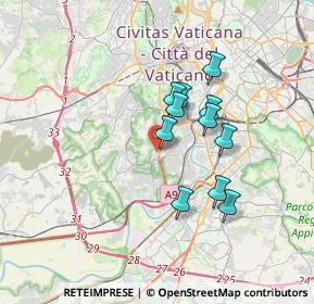 Mappa Via Tommaso Vallauri, 00151 Roma RM, Italia (2.88909)