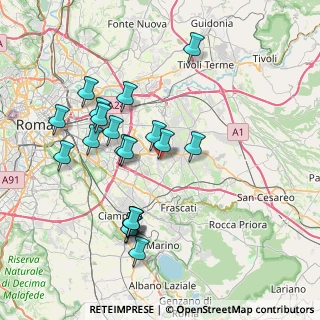 Mappa Via delle Due Torri, 00133 Roma RM, Italia (7.9925)