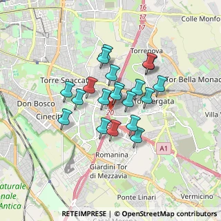 Mappa Via Cesare Aureli, 00133 Roma RM, Italia (1.3525)