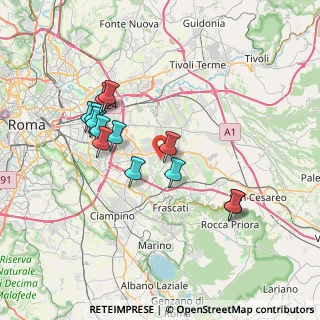 Mappa Via Bronte, 00133 Roma RM, Italia (7.13846)