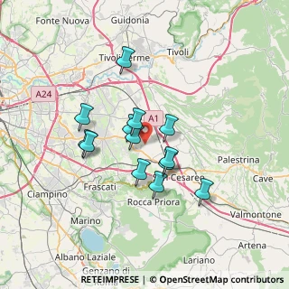 Mappa Palestrina, 00030 San Cesareo RM, Italia (5.74615)