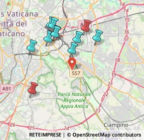 Mappa Via di Torre del Fiscale, 00178 Roma RM, Italia (4.03636)