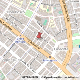 Mappa Via Publio Valerio, 13, 00175 Roma, Roma (Lazio)