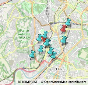 Mappa Via Giannetto Valli, 00149 Roma RM, Italia (1.36417)