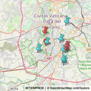 Mappa Via Vincenzo Ussani, 00151 Roma RM, Italia (3.57273)