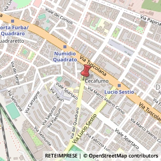 Mappa Via del Quadraro,  28, 00174 Roma, Roma (Lazio)