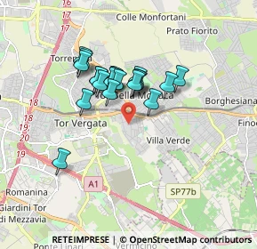 Mappa Via di Valle Alessandra, 00133 Roma RM, Italia (1.3985)