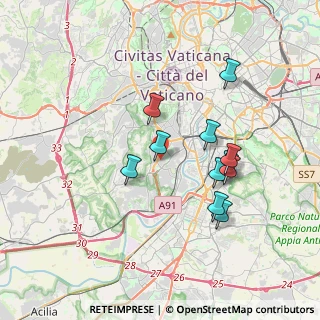 Mappa Via Dante de Blasi, 00151 Roma RM, Italia (3.42091)