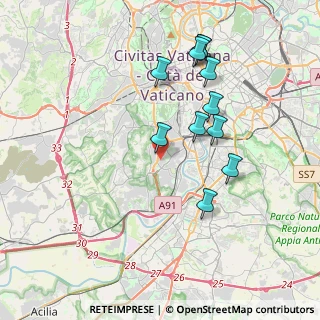Mappa Via Paolo Mantegazza, 00151 Roma RM, Italia (3.90727)