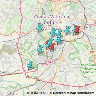 Mappa Via Dante de Blasi, 00151 Roma RM, Italia (2.80538)