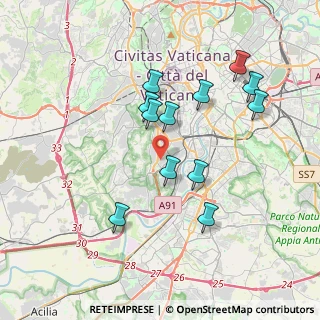 Mappa Via Dante de Blasi, 00151 Roma RM, Italia (3.6925)