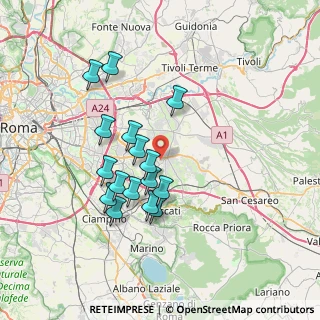 Mappa Via Mascalucia, 00132 Roma RM, Italia (6.75438)