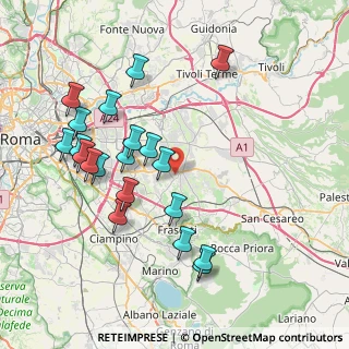 Mappa Via Mascalucia, 00132 Roma RM, Italia (8.6495)