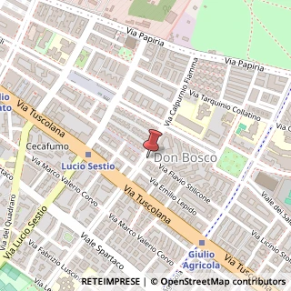 Mappa Via Calpurnio Fiamma,  36, 00175 Roma, Roma (Lazio)