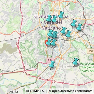 Mappa Piazzale Eugenio Morelli, 00151 Roma RM, Italia (3.88933)