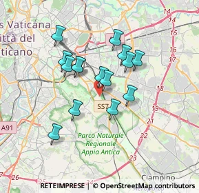 Mappa Via di Torre Branca, 00178 Roma RM, Italia (3.02133)