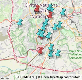 Mappa Via Domenico Lupatelli, 00149 Roma RM, Italia (3.59056)