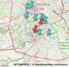 Mappa Via Pietro Frattini, 00149 Roma RM, Italia (3.19182)