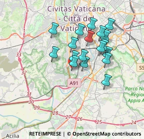 Mappa Via dell'Imbrecciato, 00149 Roma RM, Italia (3.12833)