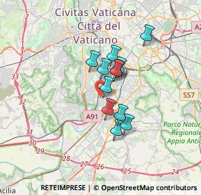 Mappa Via di Villa Bonelli, 00149 Roma RM, Italia (2.4425)