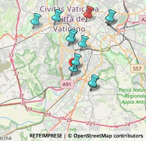 Mappa Via di Villa Bonelli, 00149 Roma RM, Italia (3.52385)