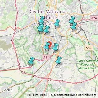 Mappa Via Villa Bonelli, 00146 Roma RM, Italia (3.60455)