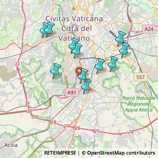 Mappa Via Pescia, 00146 Roma RM, Italia (3.65545)