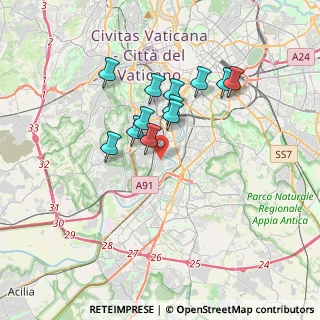 Mappa Via Pian Due Torri, 00146 Roma RM, Italia (3.03583)