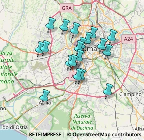 Mappa Via Alberese, 00149 Roma RM, Italia (6.18895)