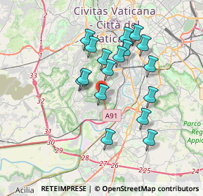 Mappa Via Alberese, 00149 Roma RM, Italia (3.35765)