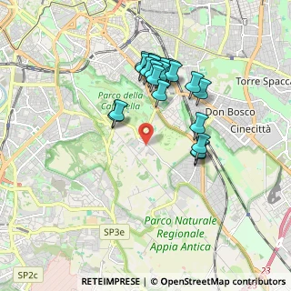 Mappa Via Caetana, 00178 Roma RM, Italia (1.7365)