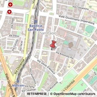 Mappa Viale Leonardo da Vinci,  255, 00145 Roma, Roma (Lazio)