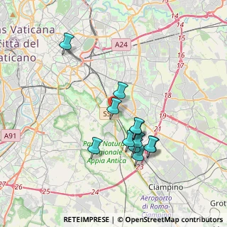 Mappa Via del Quadraro, 00178 Roma RM, Italia (3.45167)