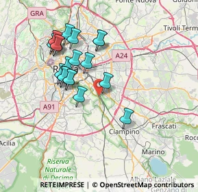 Mappa Via del Quadraro, 00178 Roma RM, Italia (7.267)
