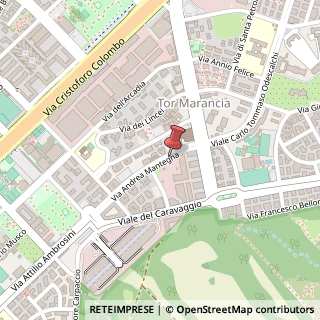 Mappa Via Andrea Mantegna,  121, 00147 Roma, Roma (Lazio)