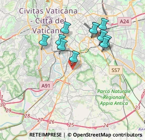 Mappa Via Tiberio Imperatore, 00100 Roma RM, Italia (3.57091)