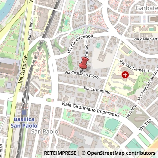 Mappa Via Costanzo Cloro, 45, 00184 Roma, Roma (Lazio)