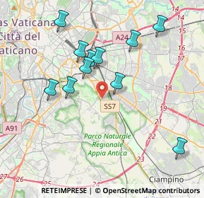 Mappa Via Monte Albino, 00178 Roma RM, Italia (3.98545)