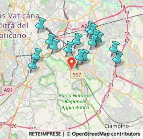 Mappa Via Monte Albino, 00178 Roma RM, Italia (3.48188)