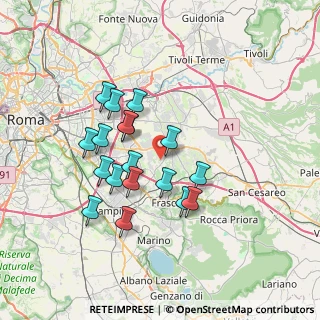 Mappa Via Nicolosi, 00133 Roma RM, Italia (6.555)