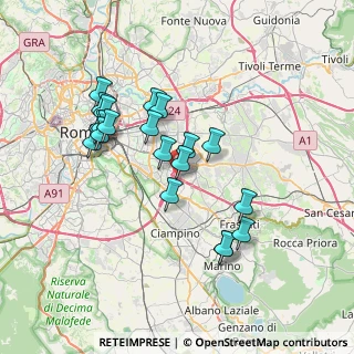 Mappa Via Yale, 00173 Roma RM, Italia (6.973)
