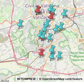 Mappa Via Pasquale Baffi, 00149 Roma RM, Italia (3.55389)