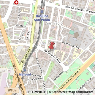 Mappa Via Silvio D'Amico, 53, 00145 Roma, Roma (Lazio)