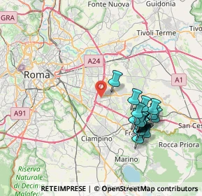 Mappa Via Vincenzo Consani, 00133 Roma RM, Italia (7.96316)