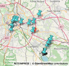 Mappa Via Vincenzo Consani, 00133 Roma RM, Italia (9.3255)