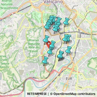 Mappa Via Francesco Arese, 00151 Roma RM, Italia (1.6105)