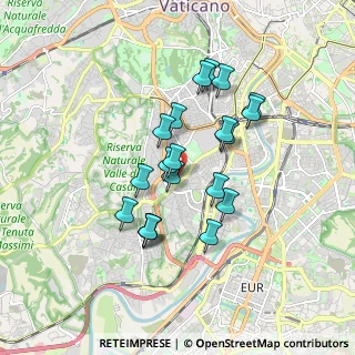Mappa Via Francesco Arese, 00151 Roma RM, Italia (1.535)