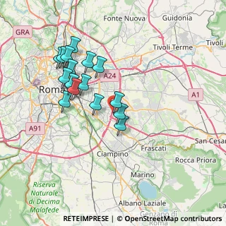 Mappa Via Giuseppe Girometti, 00133 Roma RM, Italia (7.1725)